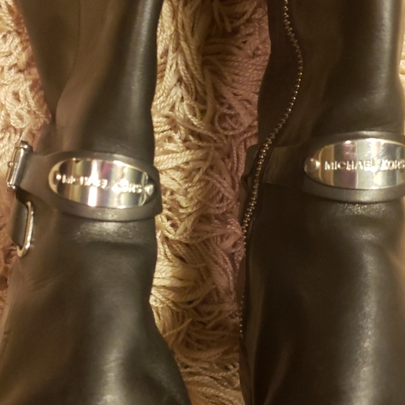 Michael Kors Arley black tall riders.  Sz 6m - Picture 3 of 8